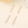 Fashionable Handmade Jewelry Findings Material Copper Zircon bar Pendant Simple Necklace Bracelet Adorns Earrings Accessory