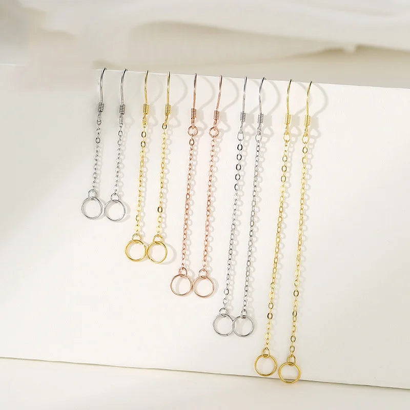S925 Sterling Silver Earring Hook Ear Wire with Ice Pick Pinch Bails Earrings Pendant Holder