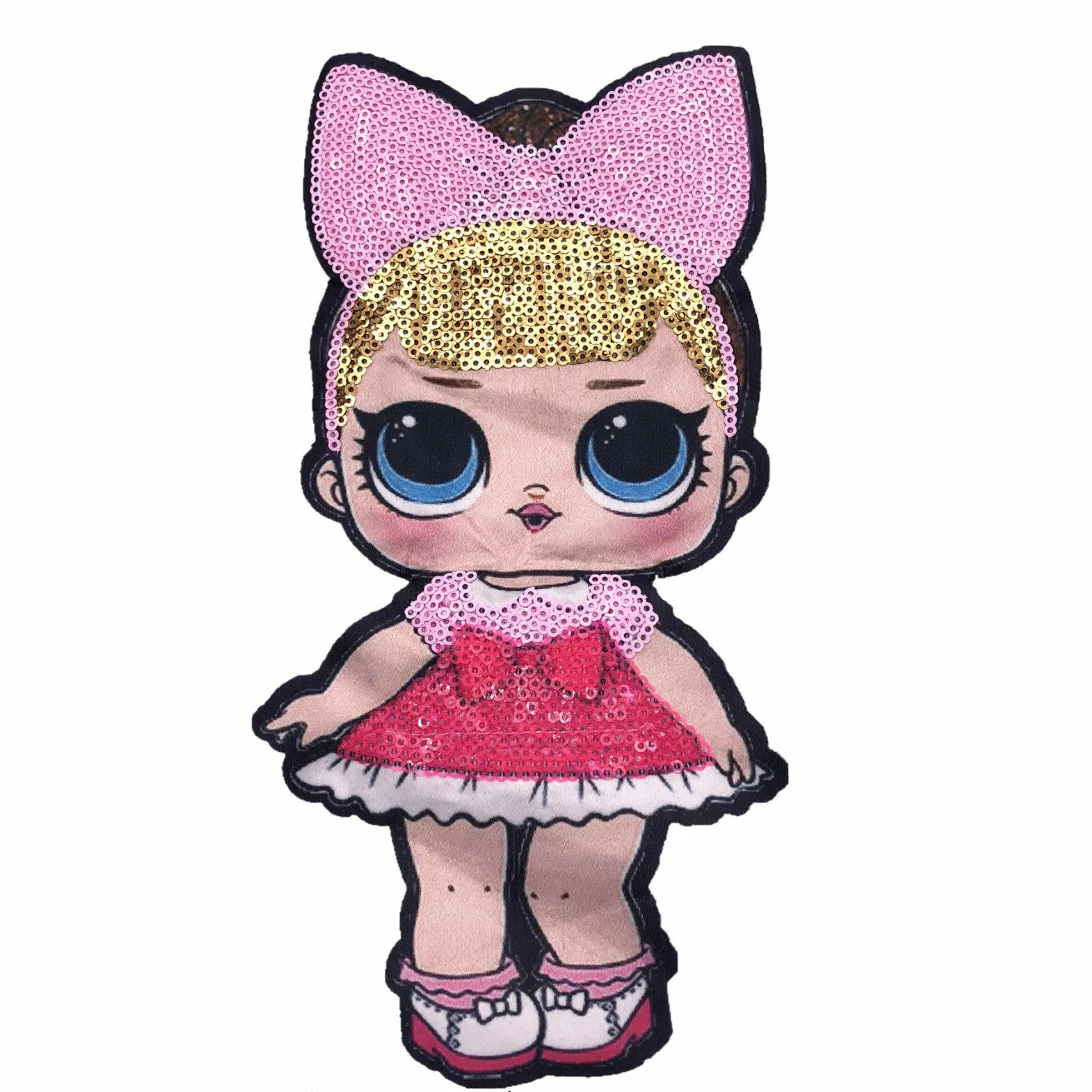 Custom Sequin Iron on Patches Little Girls Embroidery Patch