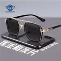 Teenyoun Trending Products Car Driving Sunglasses 2023 New Double Bridge Pilot Square Metal Women Men