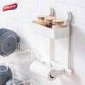Cheap Kitchen Wall Mount Spice Rack Organizer Shelf with Roll Holder Eco-Friendly Material for Storage of Plastic Spices