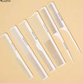Wanmei Hair Salon Smooth Hair Cut Scale Comb Set Plat White Girls Comb Suit White Plastic Hair Cutting Comb Set