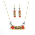 Hawaiian Jewelry Wholesale Samoan Jewelry Hawaiian Jewelry Sets Wholesale 14K Plated Tonga Earrings Necklace Set for Women Girls