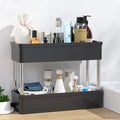 2 Tier Plastic Multifunctional Cabinet Holder Rack Under Sink Shelf Organizer for Bathroom Kitchen