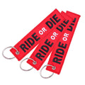 Personalized Custom Embroidered Keychain Woven Motorcycle Flight Label Brand Jet Tag Fabric Air Tag  for Car Gifts Promotion Use