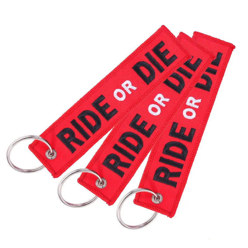Personalized Custom Embroidered Keychain Woven Motorcycle Flight Label Brand Jet Tag Fabric Air Tag  for Car Gifts Promotion Use