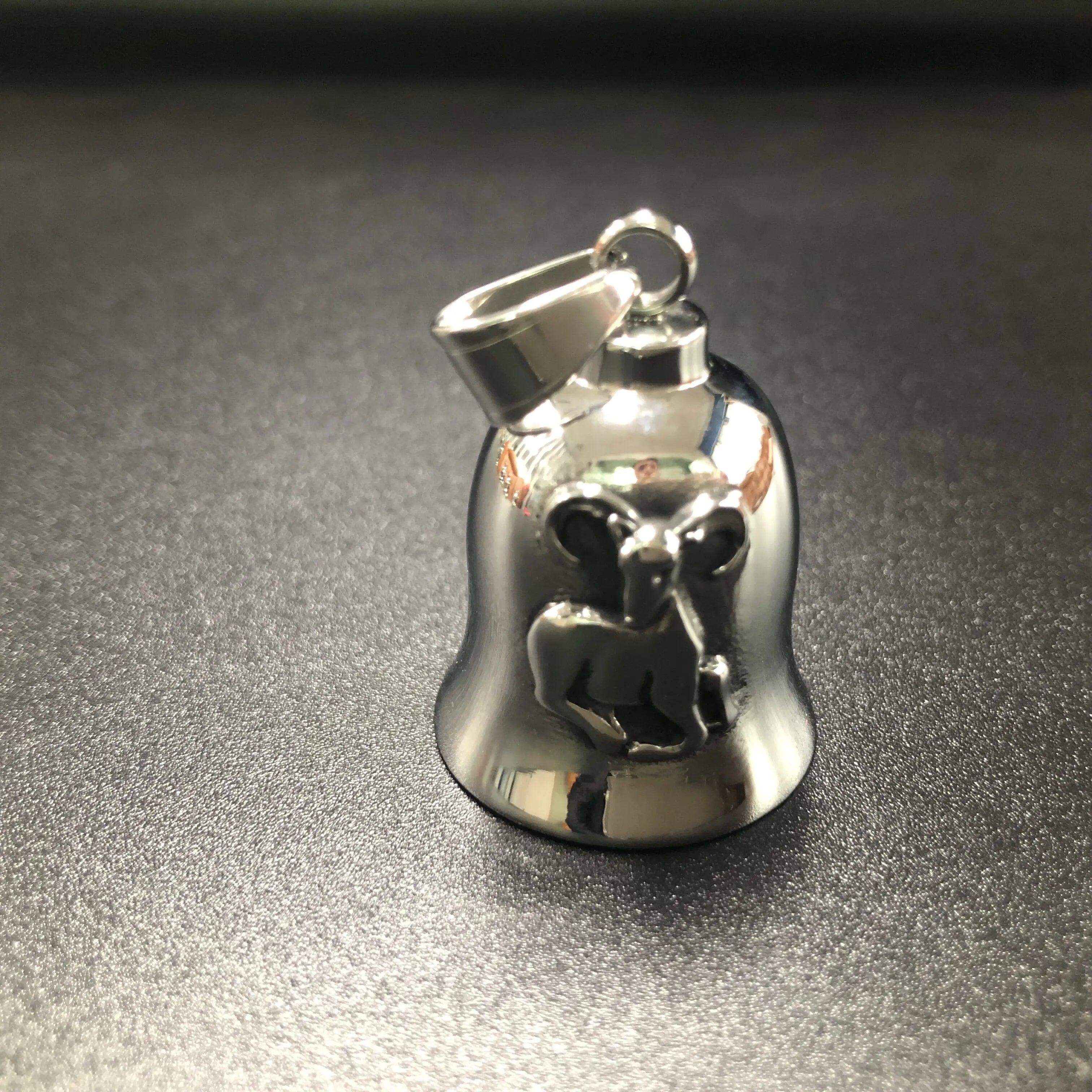 Fly Wing Motorcycle Ride Bell for Bikers Heavy Spirit Bells Accessory and Key Chain for Good Luck Motorcycle Biker Bell Necklace