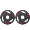 2" Olym Weight Plates 3 Holes 50mm Hole Diameter Hand Grip Rubber Barbell Plates Cast Iron Plates Home Gym Equipment