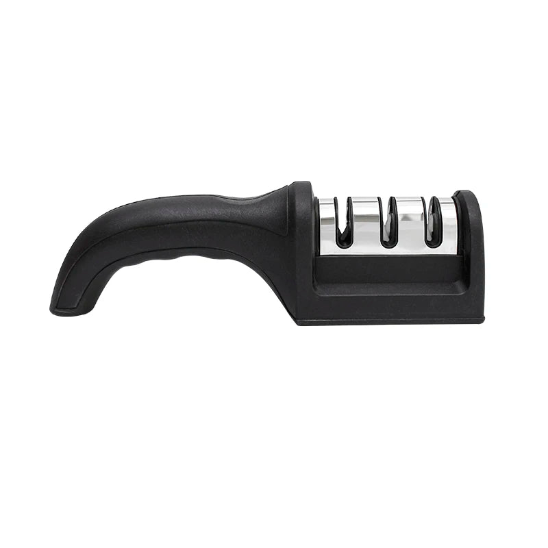 HelloWorld Kitchen Knives Accessories 3 in 1 Portable Handheld Afilador De Cuchillo Scissors Knife Sharpener