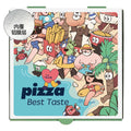 RTS Biodegradable 12 Inch Square Corrugated Pizza Box Ready to Ship Food Grade Takeaway Boxes with Embossing Printing Handling