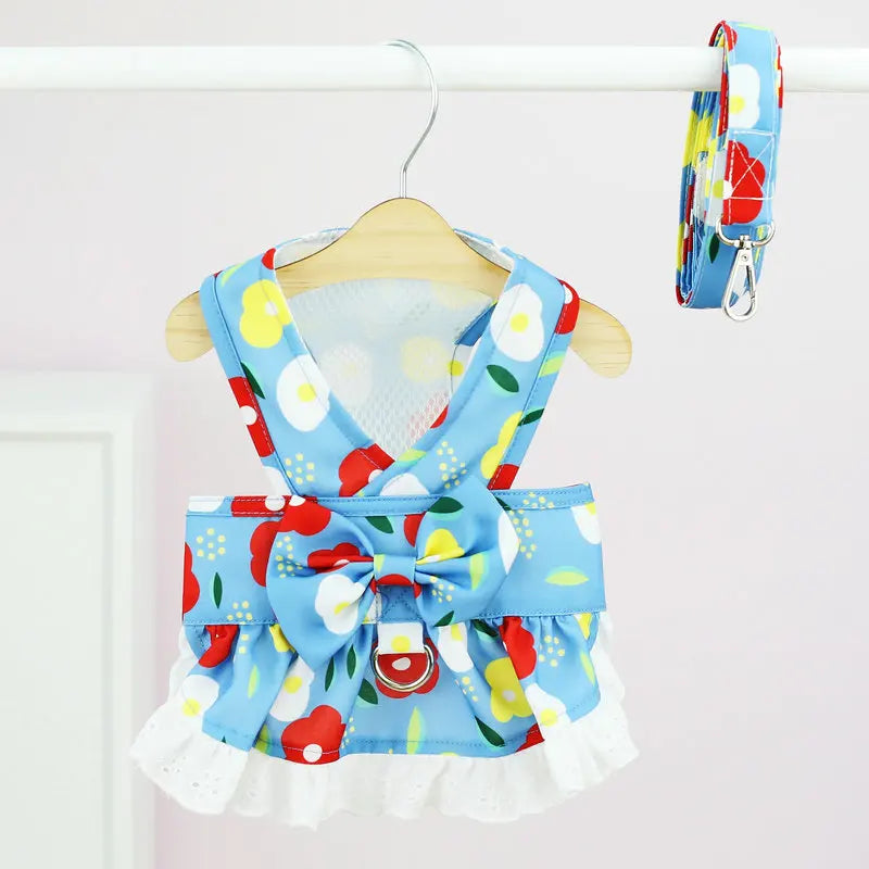 Pet Harness Dress for Spring/Summer 2023 - Teddy Bichon Small & Medium Dogs