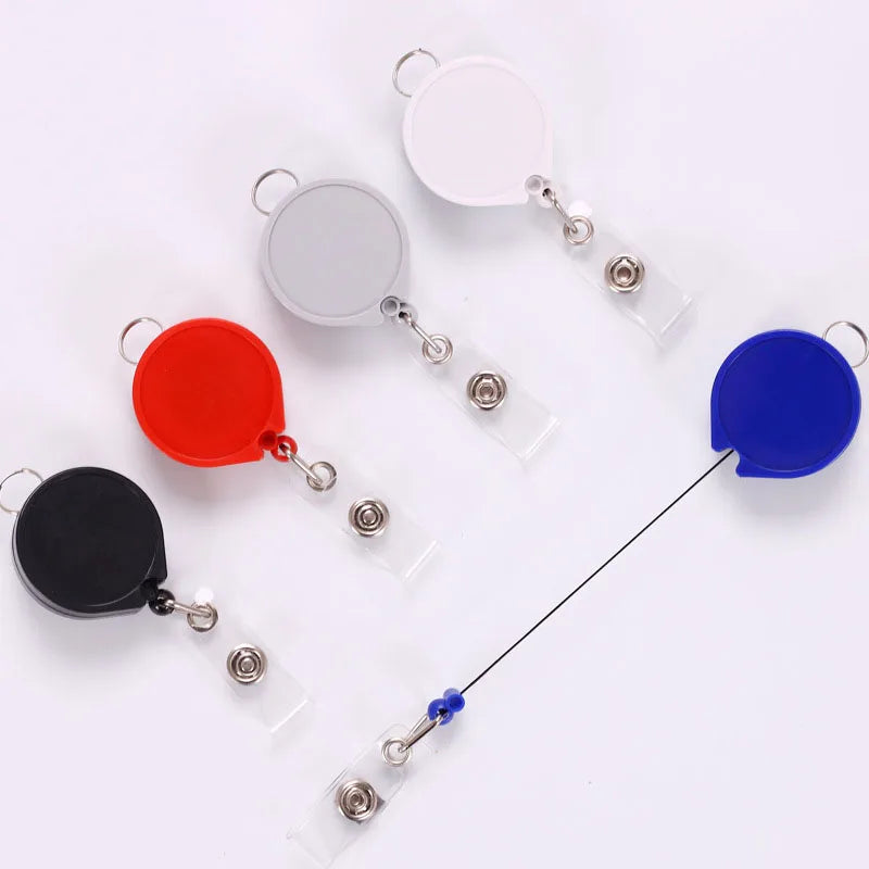 Custom Sublimation Name Doctor Nurse Plastic Lanyards Retractable Clip Carabiner ID Badge Holders with Logo