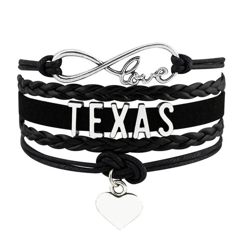 Florida Michigan Minnesota Texas Ohio Illinois Georgia Kentucky Tennessee North Carolina California Is My Home State Bracelet