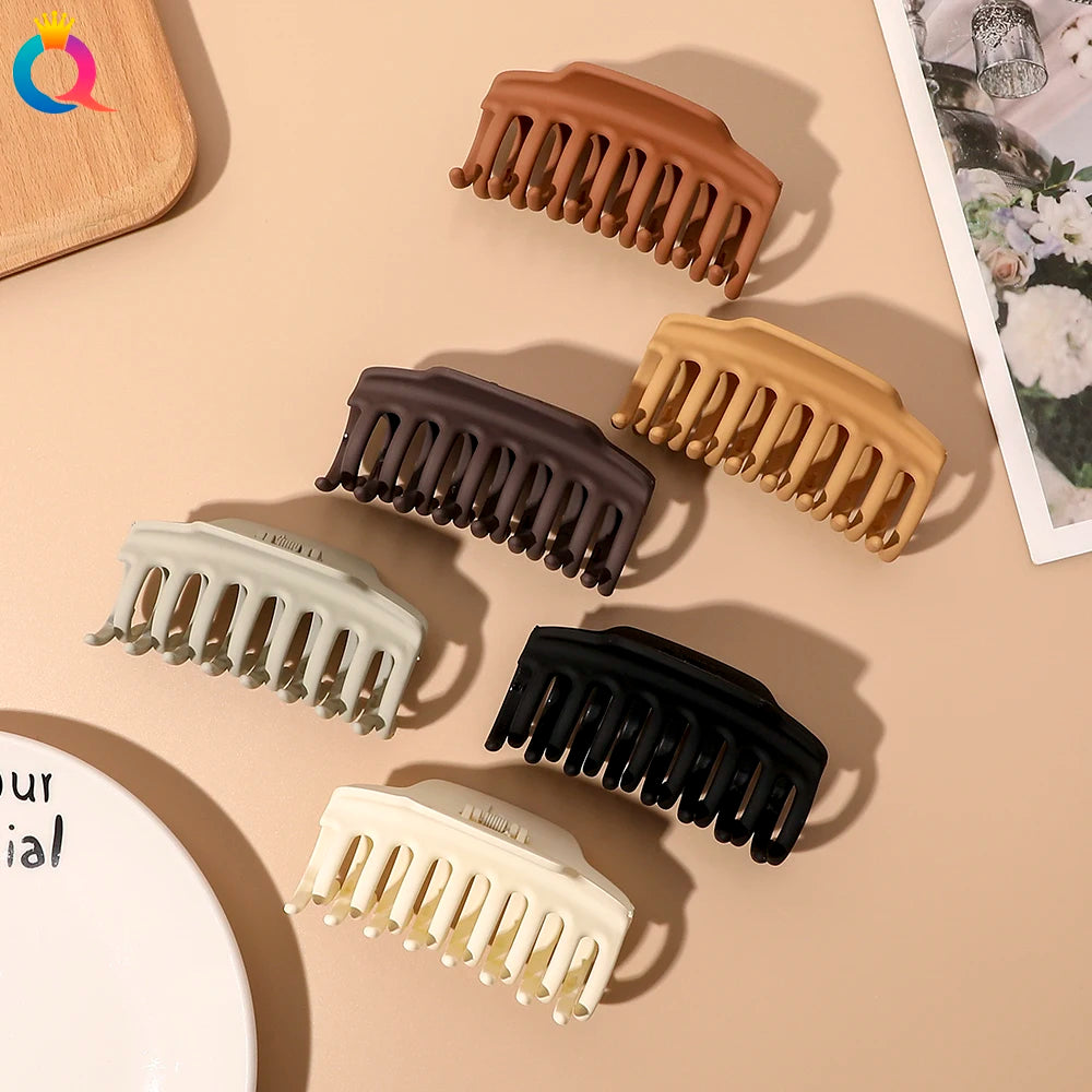 QIYUE New 3.8 Inch Nonslip Large Claw Clip for Women Thin Hair Strong Hold Hair Clips for Thick Hair