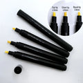 Black Plastic Tube 15mm Blank Empty Marker Pen Chisel Tip 3mm Round Nib 6mm Art Marker 4.5 Flat Nibs Customized CN;GUA Flysea