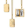 Custom Stainless Steel 18K Gold Plated Memorial Jewelry Photo Locket Necklace for Women Gift