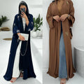 New Luxury Handmade Dubai Multi Color Modest Robe Muslim Women Palm Tree Embroidery Design