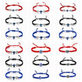 New Arrival 19 Styles Creative Eye Cross Palm Blue Eyes Red Rope Braided Adjustable Bracelet for Women and Girls Gift