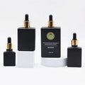 15ml 30ml 50ml 100ml Square Amber Color Glass Dropper Bottles Flat Shoulder Frosted Screen Printed Essential Oil Cosmetic