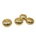 Wholesale 24K Triple Gold Plated Roundle Beads Big Hole Spacer Beads for Jewelry Making Jewelry Findings & Components