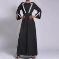 Wholesale Custom Eid Dubai Elegant Turkey Luxury Modest Abaya Black Women Muslim Dress Abaya Kaftan Rhinestone Blazer Open Abaya