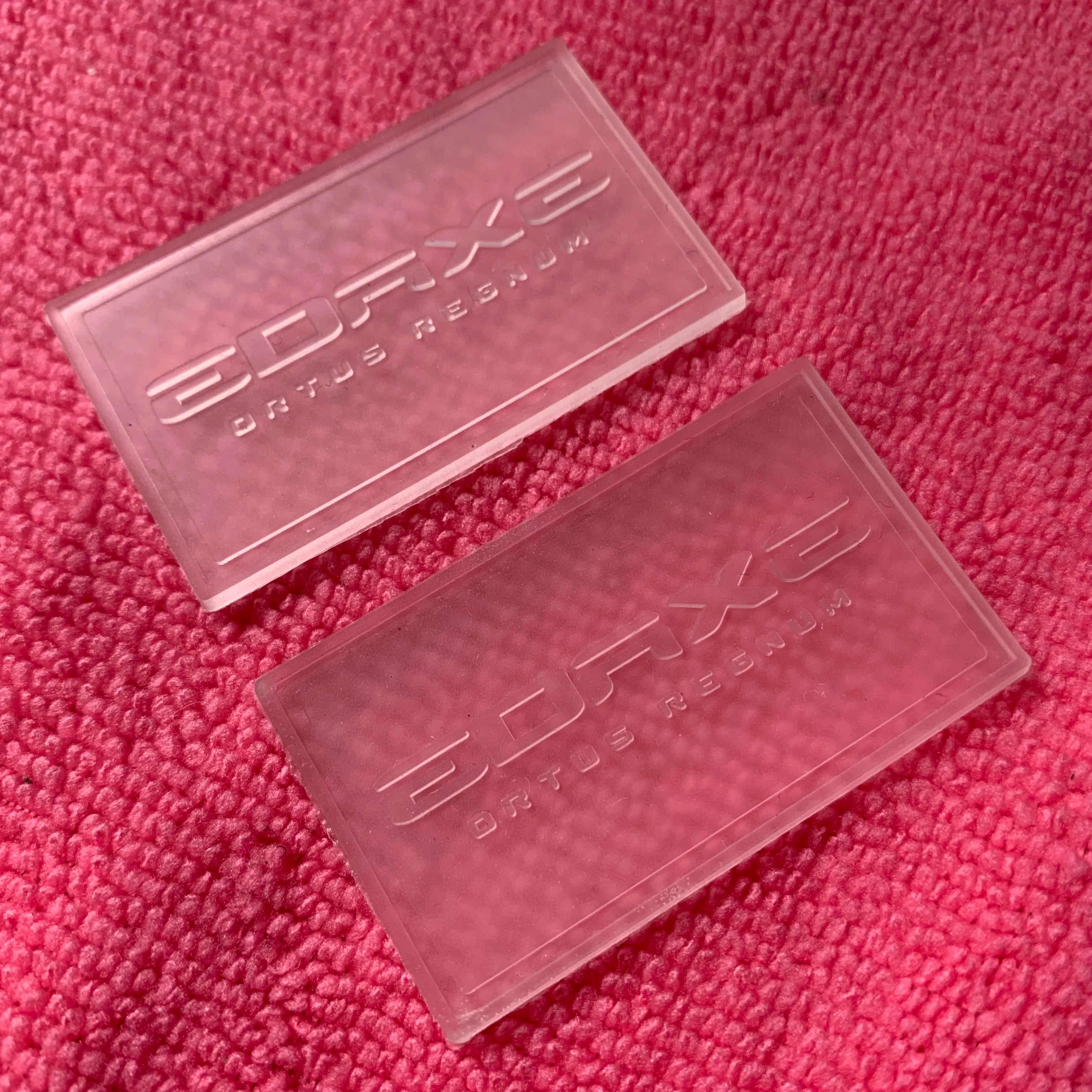 Custom Eco-Friendly Embossed logo Transparent Rubber Patchdurable All clear PVC Rubber Label