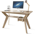 Home Office Wood Computer Desk Laptop Desk Writing Table with Book Shelves Drawers Furniture PC Laptop Workstation Study Table