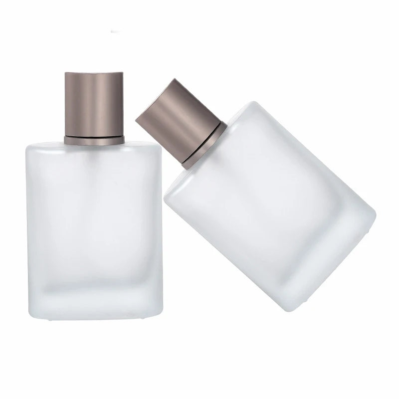 30ml 50ml 100ml Factory Price Luxury Empty square Matte Frosted Glass Wholesale Glass Perfume Bottles