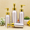 Cosmetic Shampoo Oil 30ml 50ml 100ml Aluminum Metal Bottle with Gold White Black Pump