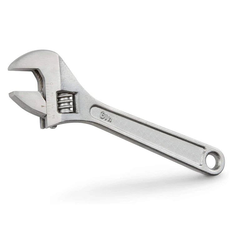 YUHANG 6 Inch Chrome-plated Carbon Steel Metric DIY OEM Adjustable Spanner Wrench