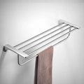 JAYA 304 Stainless Steel Towel Rack Hotel Bath Towel Rack Nail-Free Bathroom Rack Kitchen Storage Shelf