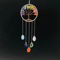HZ Christmas wind chime Agate Slices moon star wind chimes colorful natural Tumbled Stone Chips wind chime for home