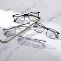 FARMORE New Fashion Square Eyeglasses for Men Women Glass Lenses Optical Lens FM21036