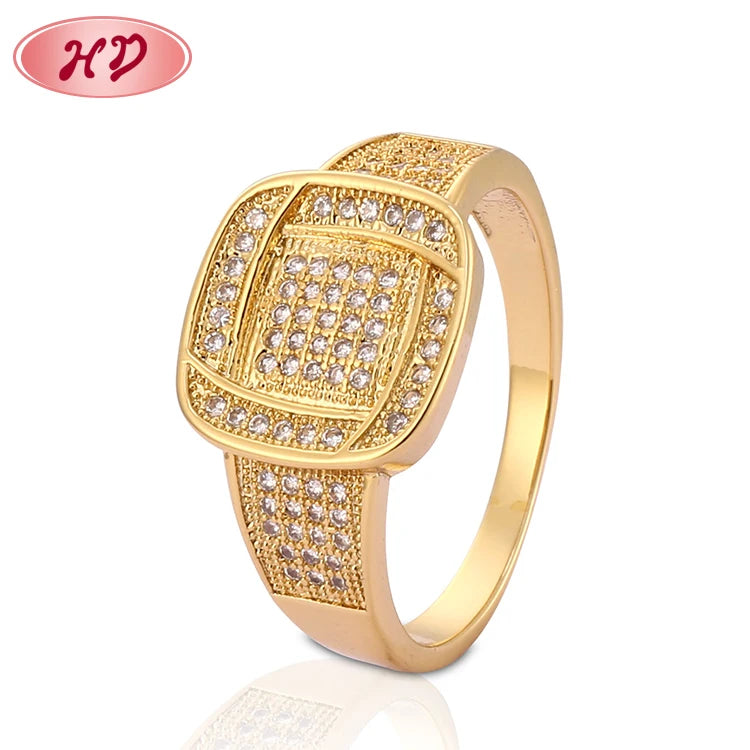 2019 Luxury 18k Gold Plated Personalized Custom Engagement Wedding Rings Women