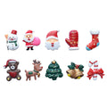 Glitter cartoon Christmas series Resin Flatback Cabochon For Jewelry Materials