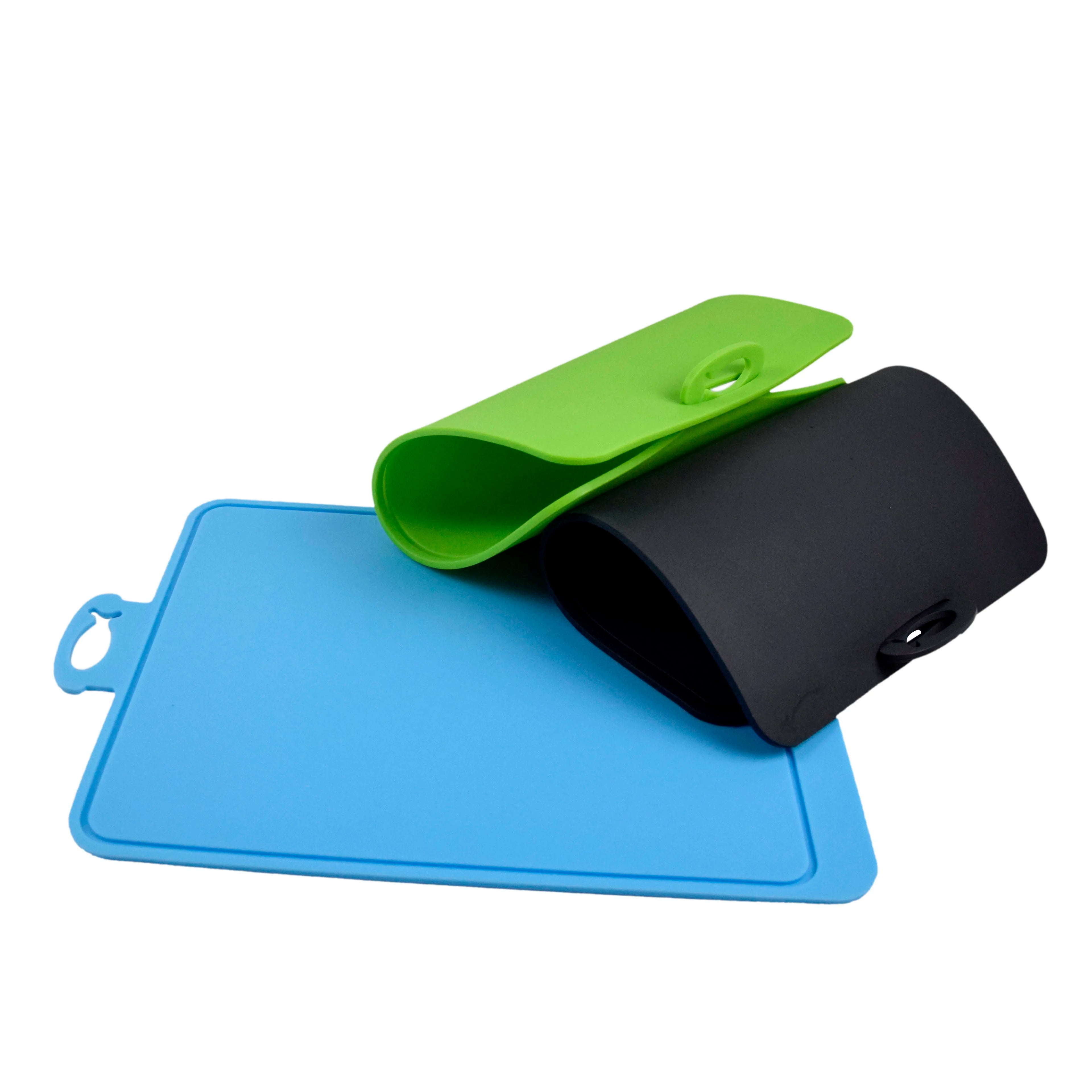 Hot Sale Customized Logo BPA Free Non-slip Silicone Cutting Board for Kitchen
