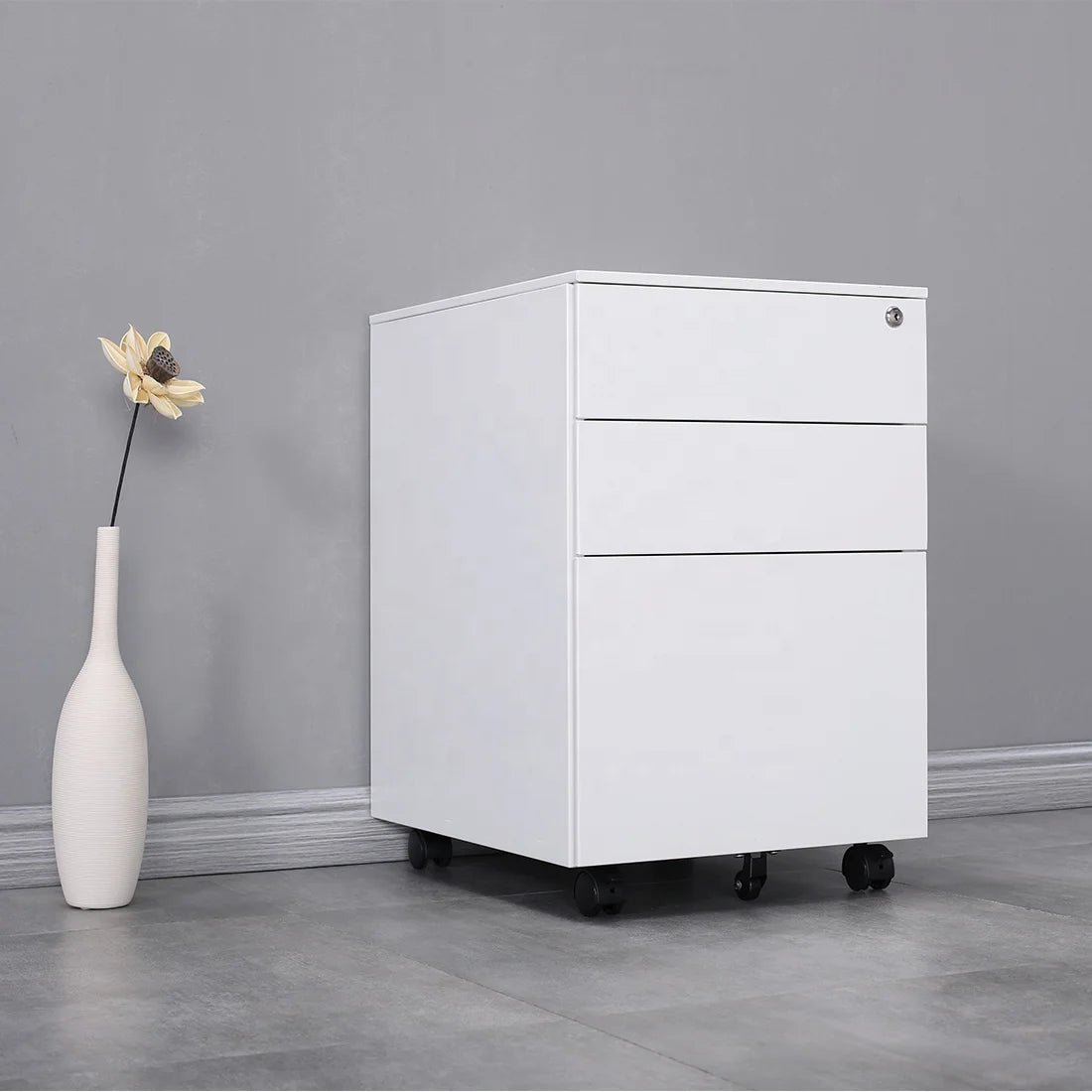 GDLT Top Quality Metal Filing Cabinet 3 Drawer Mobile Pedestal for Office Storage Use