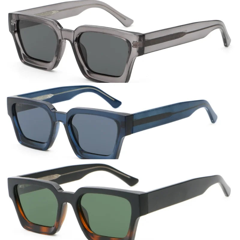2025 Wholesale Unisex Uv400 Sun Glasses Square Frame Men Retro Fashion Luxury Shades Custom Logo Women CP Metal Sunglasses