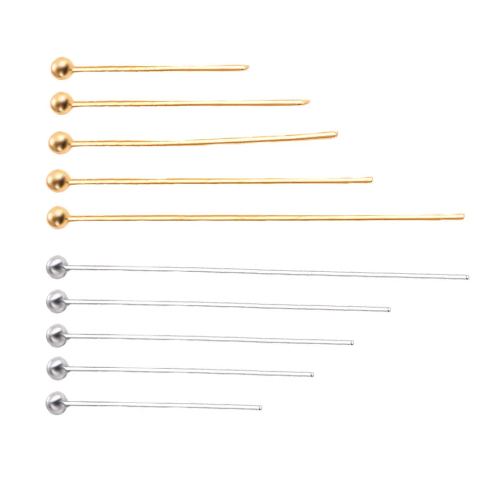 500pcs/bag Stainless Steel Metal 2mm Ball Head Pins Needles Beads Handmade for DIY Jewelry Findings Accessories Earring Findings