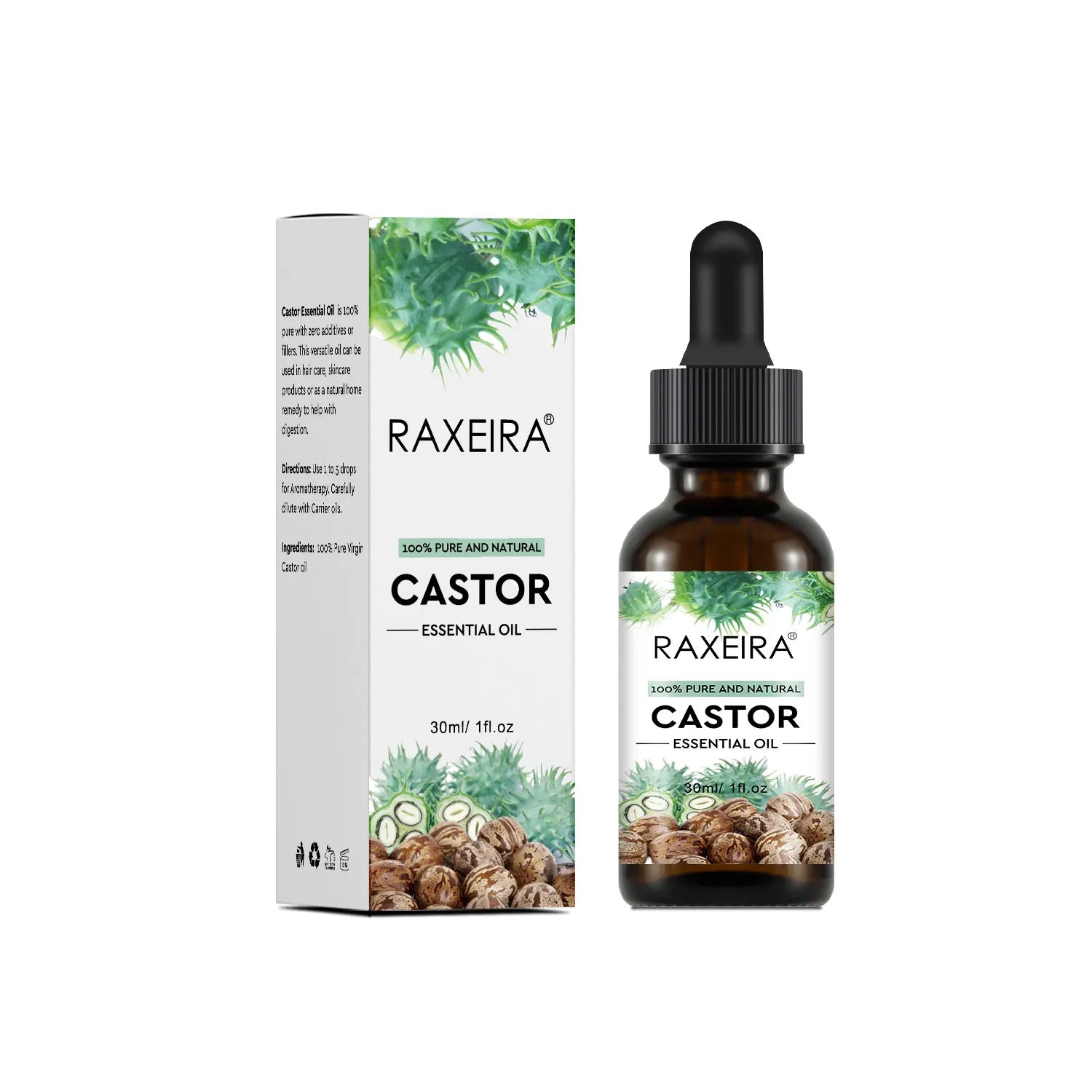 Wholesale Private Label 100% Pure Cold Pressed Castor Oil Kit Cotton Black Castor Oil for Hair Growth Oil Health Massage