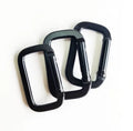Aluminum Rectangle Hook Carabiner Keychain with Spring Clip Lock for Heavy Industry Applications