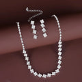 Middle Eastern Fashion Jewelry Sets for Women Full Diamond Blocks Simple Earrings Necklace for Bridal Wear Other Formal