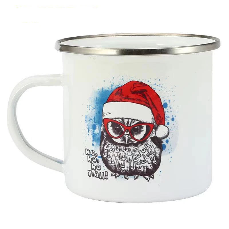 Custom Enamel Mugs 350ML Creative Coffee Mug Travel Tea Cup Custom Milk Enamel Mugs Handmade DIY Home Office Personalized Gift