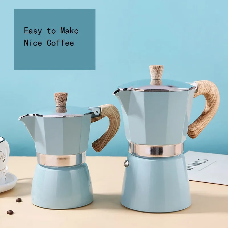 Best Seller  Premium Aluminum Coffee  Maker Italian Espresso Stove Top Moka Pot 3-6 Cup
