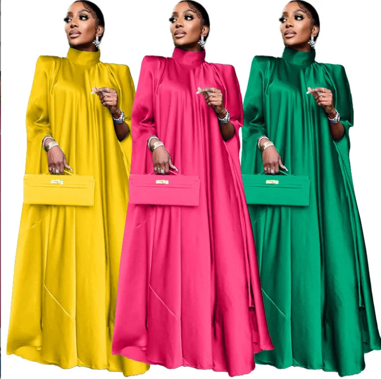 8 Color Middle East Arabic Muslim Dress 2024 Women Autumn Islamic Clothing Casual Maxi Vestidos Female Turkish Robe