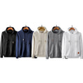 Wholesale Winter Unisex Knitted Hooded Sweatshirt Long Sleeve Solid Plain Dyed Cotton Fashion Pullover Sweater Hoodie