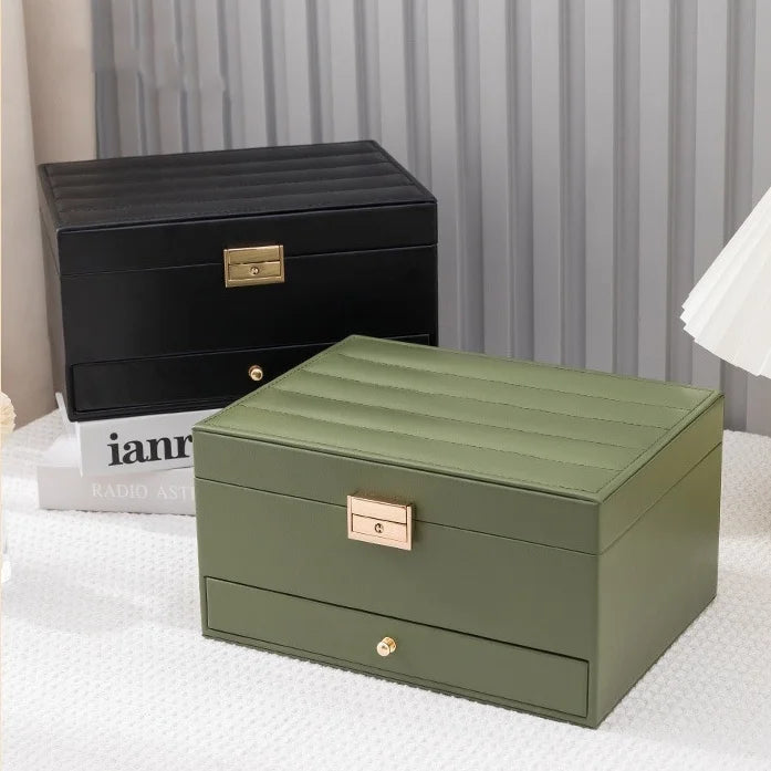 High-End Anti-Oxidation Multi-Layer Jewelry Storage Box Premium Drawer Style Jewelry Organizer for Necklace Earrings Bracelet