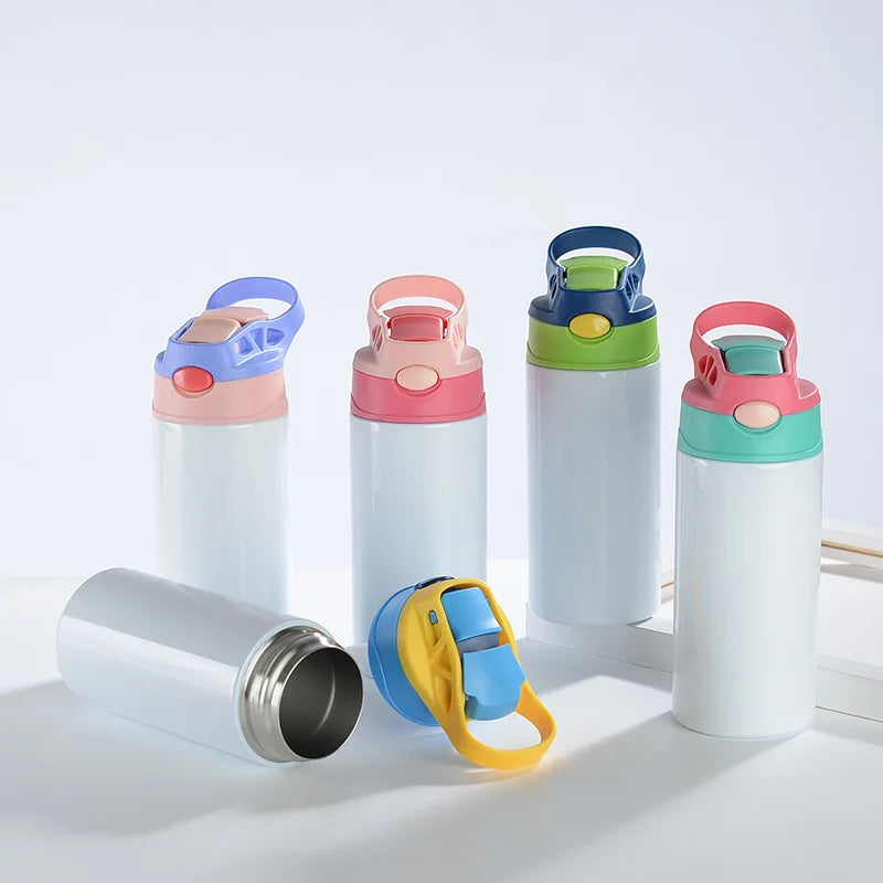 Thermal Sublimation Children's Water Cup Creative Straw Safety Leakproof Kettle Outdoor Portable Children's Water Cup