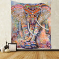 Indian Mandala Tapestry Elephant Psychedelic Tapestry Animal Wall Hanging Bohemia Wall Tapestry Galaxy Home Decor Hippie Blanket
