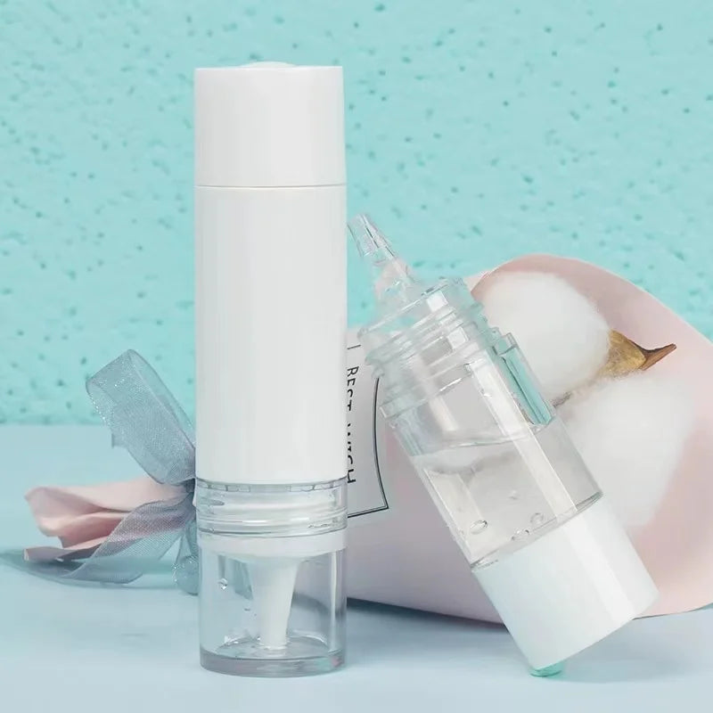 Inverted ABS Eye Cream Airless Plastic Bottles 10ml/15ml Squeeze Lotion Oil Moisturizing Shampoo Wigs Face Mask Custom Logo